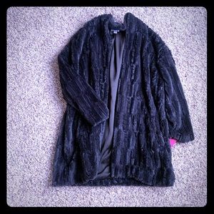 Faux fur cardigan